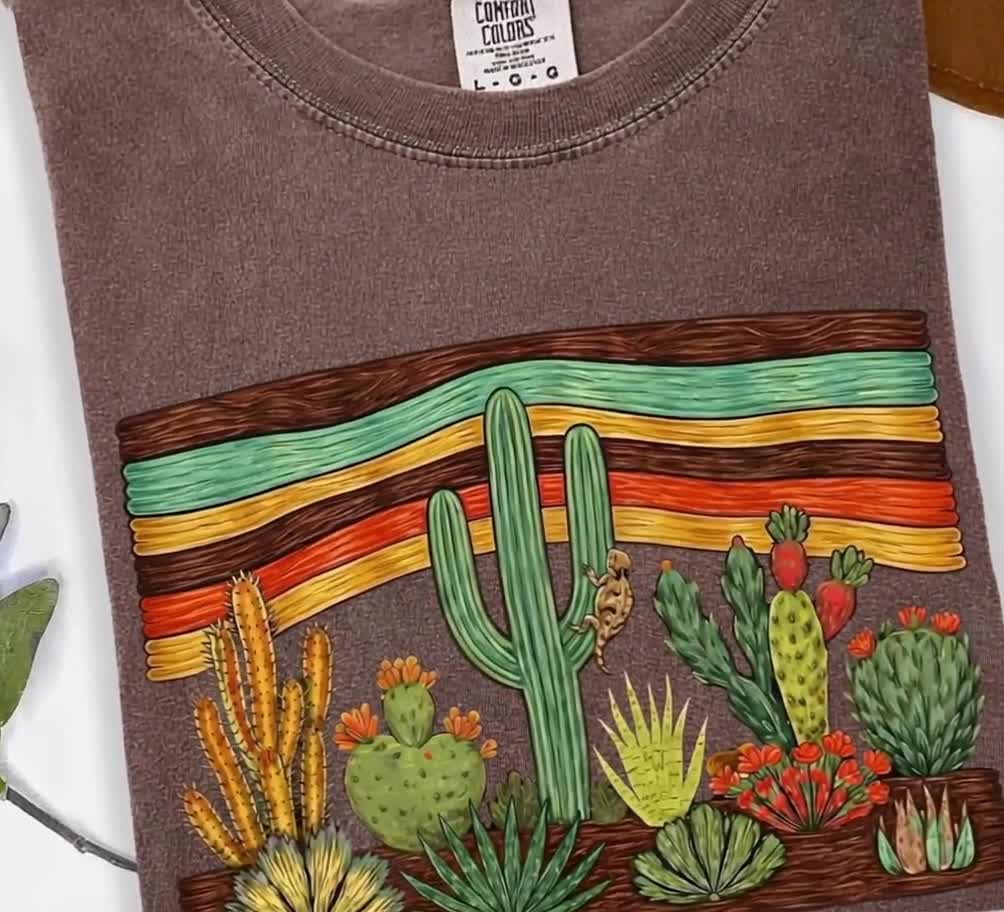 Comfort Colors® Desert Cactus Shirt, Southwest Cactus Tee, Boho
